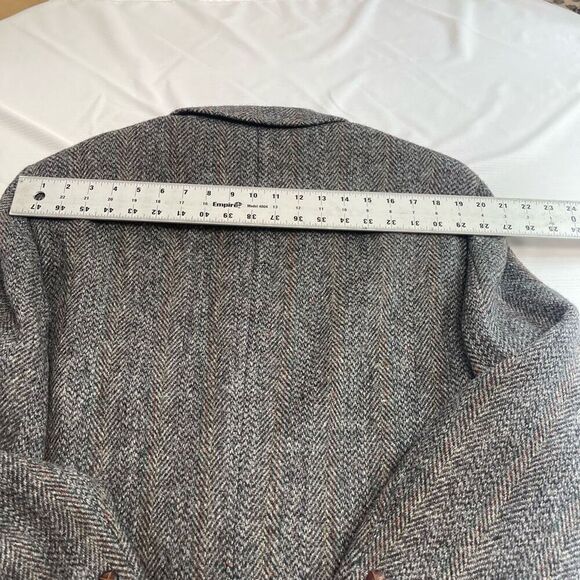 Harris Tweed VTG Grey Tweed 2 Button Blazer Size 42 - Picture 9 of 9